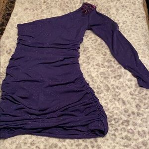 NWOT purple dress with pink sparkles